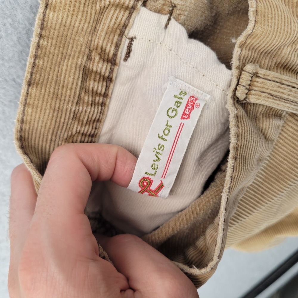 Levi's for Gals Corduroy Shorts Women 25 Tan 70s Big E Vintage Hemmed - Picture 2 of 12